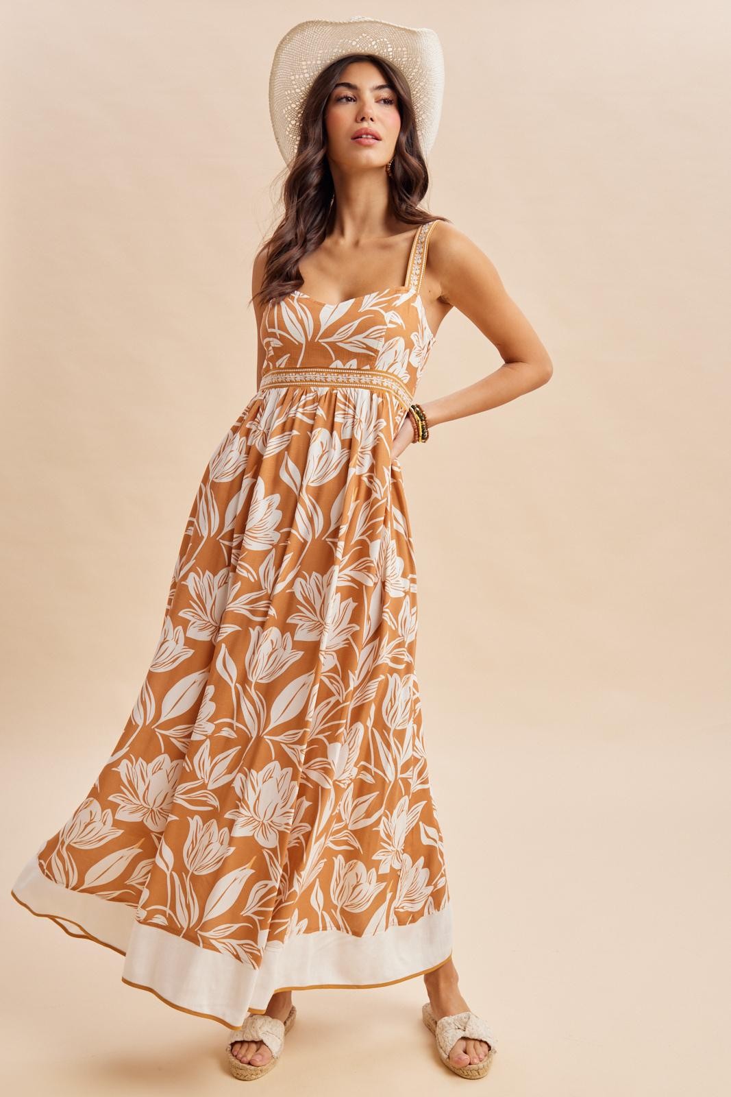 Amber Mixed Floral Sleeveless Maternity Maxi Dress