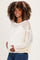 Ivory Open Knit Striped Maternity Sweater Top
