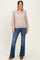 Stone Open Knit Striped Sweater Top