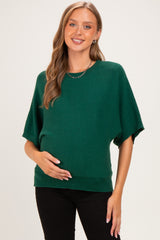 Forest Oversized Maternity Short Sleeve Sweater Top