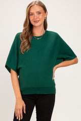 Forest Oversized Maternity Short Sleeve Sweater Top
