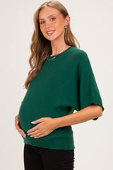 Forest Oversized Maternity Short Sleeve Sweater Top