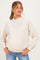 Cream Mock Neck Drop Shoulder Maternity Sweatshirt