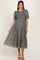 Olive Smocked Bodice Floral Maternity Dress