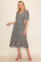 Olive Smocked Bodice Floral Dress