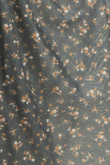 Olive Smocked Bodice Floral Maternity Dress