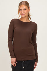 Brown Long Sleeve Top