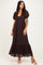 Brown Lace Maxi Dress
