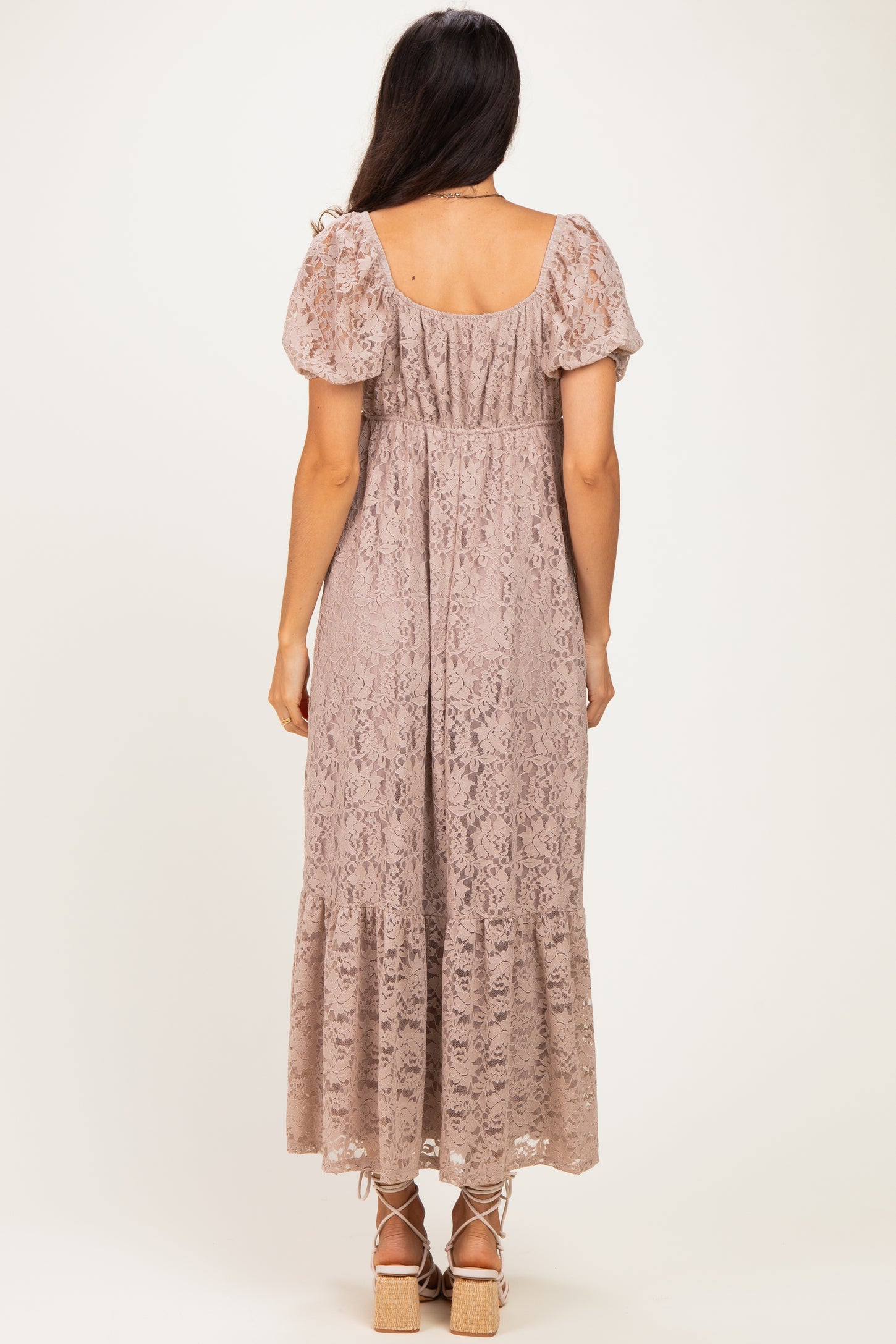 Mocha Lace Maxi Dress