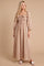 Brown Gingham Ruffle Smocked Maxi