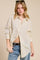 Ivory Polka Dot Oversized Button Down Shirt