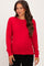 Red Solid Basic Maternity Sweater