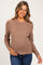 Mocha Waffle Textured Maternity Sweater