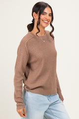 Mocha Waffle Textured Sweater