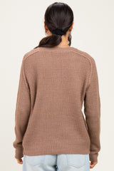 Mocha Waffle Textured Sweater
