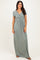 PinkBlush Teal Draped Nursing Maxi Dress