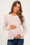 Ivory Copper Basic Pinstripe Maternity Sweater