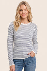 Ivory Navy Basic Pinstripe Maternity Sweater