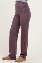 PinkBlush Purple Foldover Maternity Lounge Pants