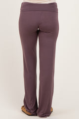 PinkBlush Purple Foldover Maternity Lounge Pants