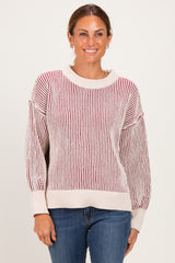 Rust Two Tone Oversized Maternity Sweater