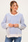 Blue Two Tone Oversized Maternity Sweater