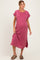 Mauve Short Sleeve Ribbed Maternity Maxi Dress