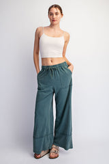 Jungle Mineral Wash Wide Leg Ankle Maternity Pants