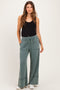 Jungle Mineral Wash Wide Leg Ankle Maternity Pants