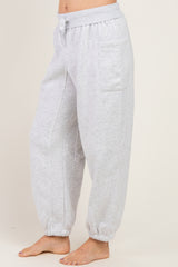 Heather Grey Terry Drawstring Joggers