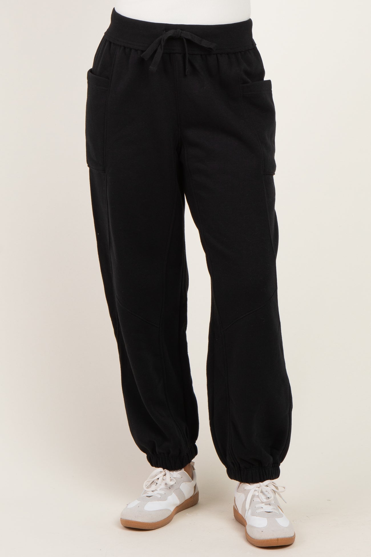 Black Terry Drawstring Joggers