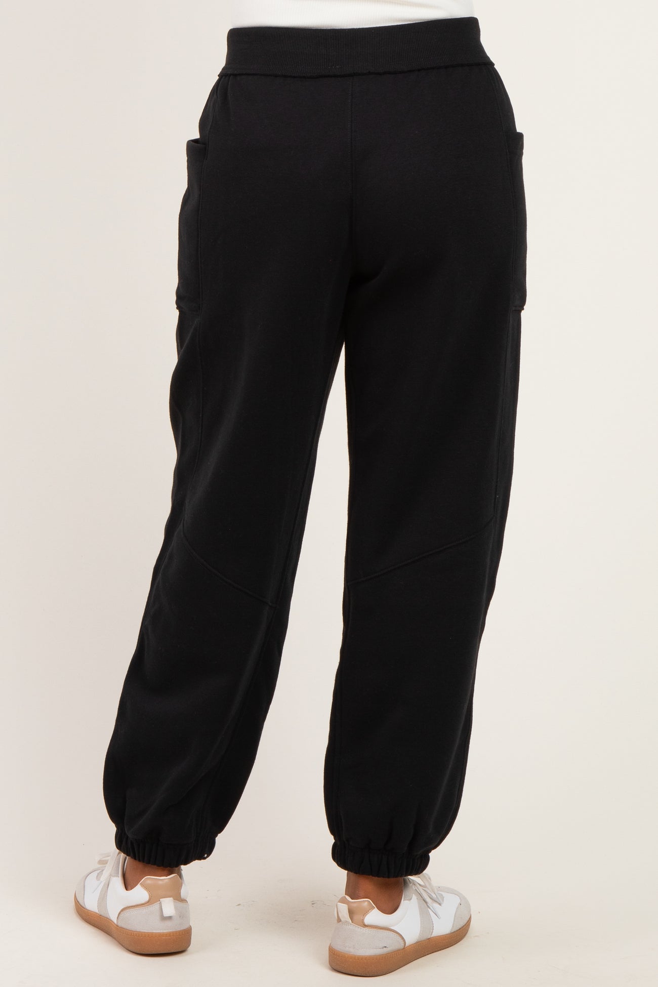 Black Terry Drawstring Joggers