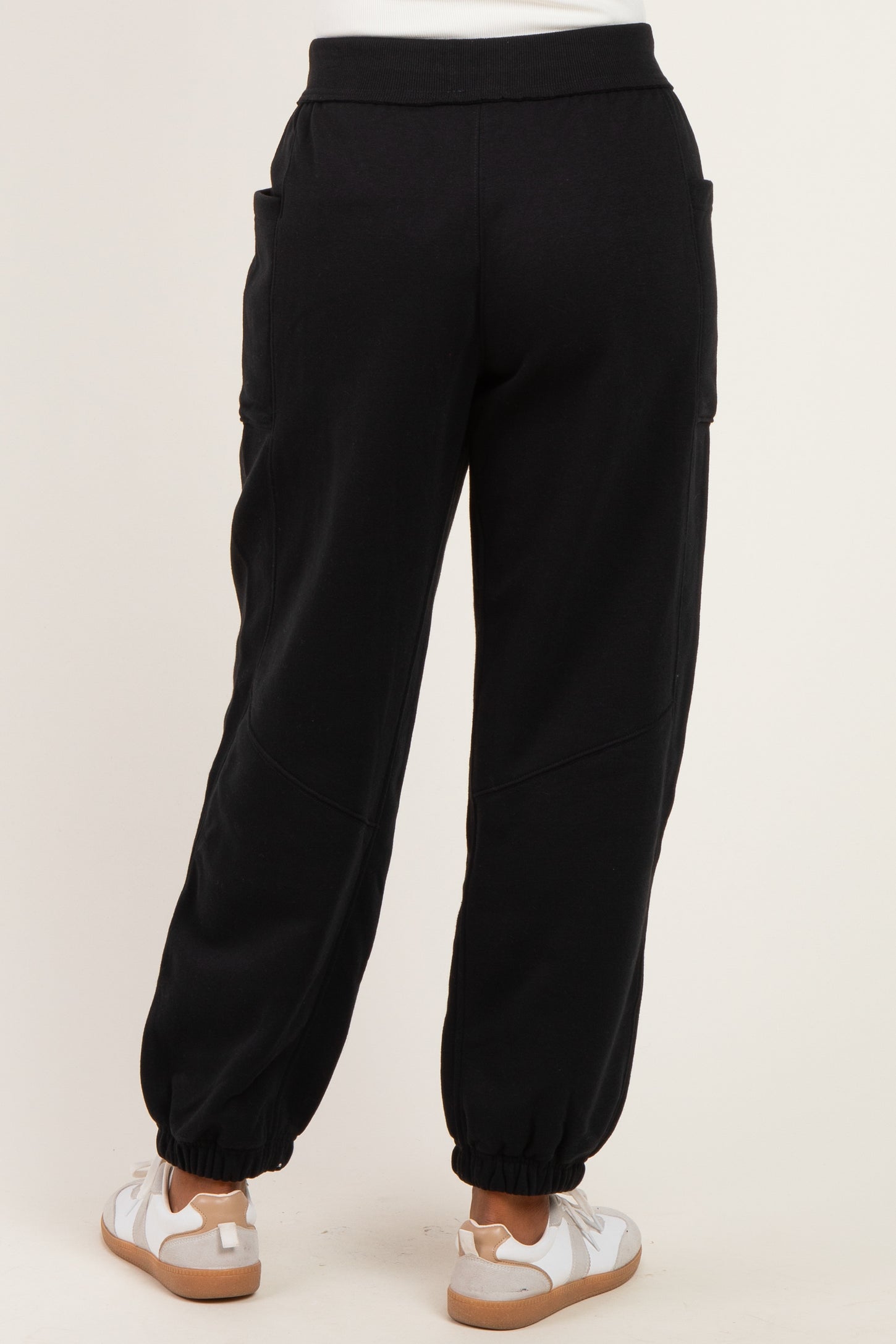 Black Terry Drawstring Joggers