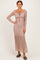Mocha Off Shoulder Long Sleeve Boho Maxi Dress