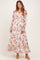 Cloud Floral Chiffon Button Down Maternity Maxi Dress