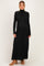 Black Turtleneck Long Sleeve Maternity Maxi Dress