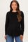 Black Maternity & Nursing Lift-Up Long Sleeve Top