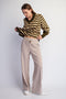 Cappuccino Brushed Knit Straight Leg Pants