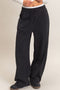 Black Washed Barrel Sweatpants