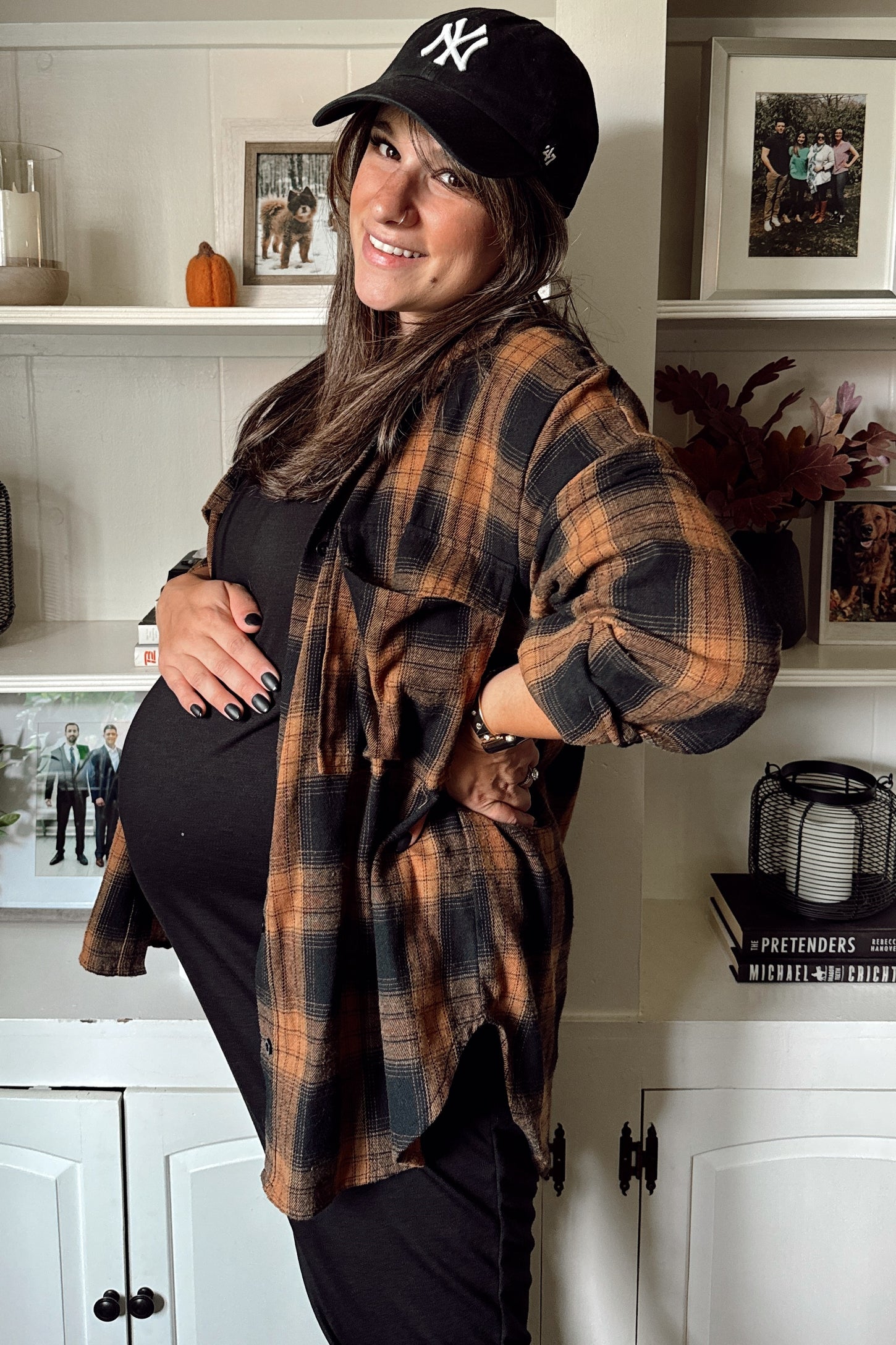 PinkBlush Black Short Sleeve Maternity Jumpsuit