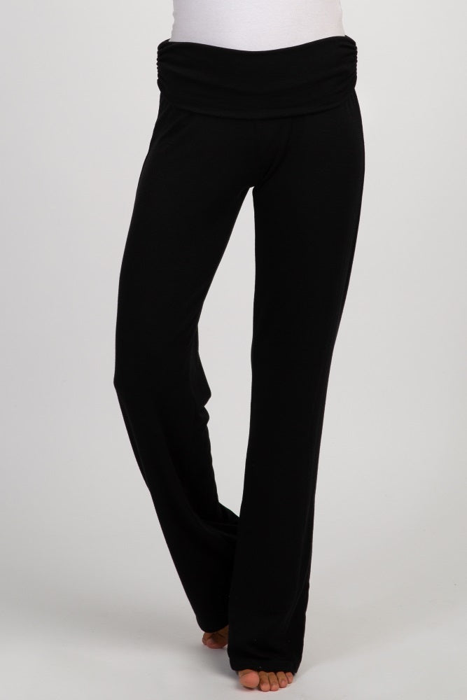 PinkBlush Black Foldover Lounge Pants