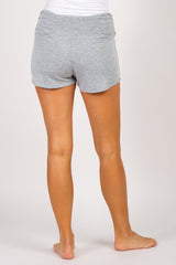 PinkBlush Heather Grey Ruched Side Lounge Shorts