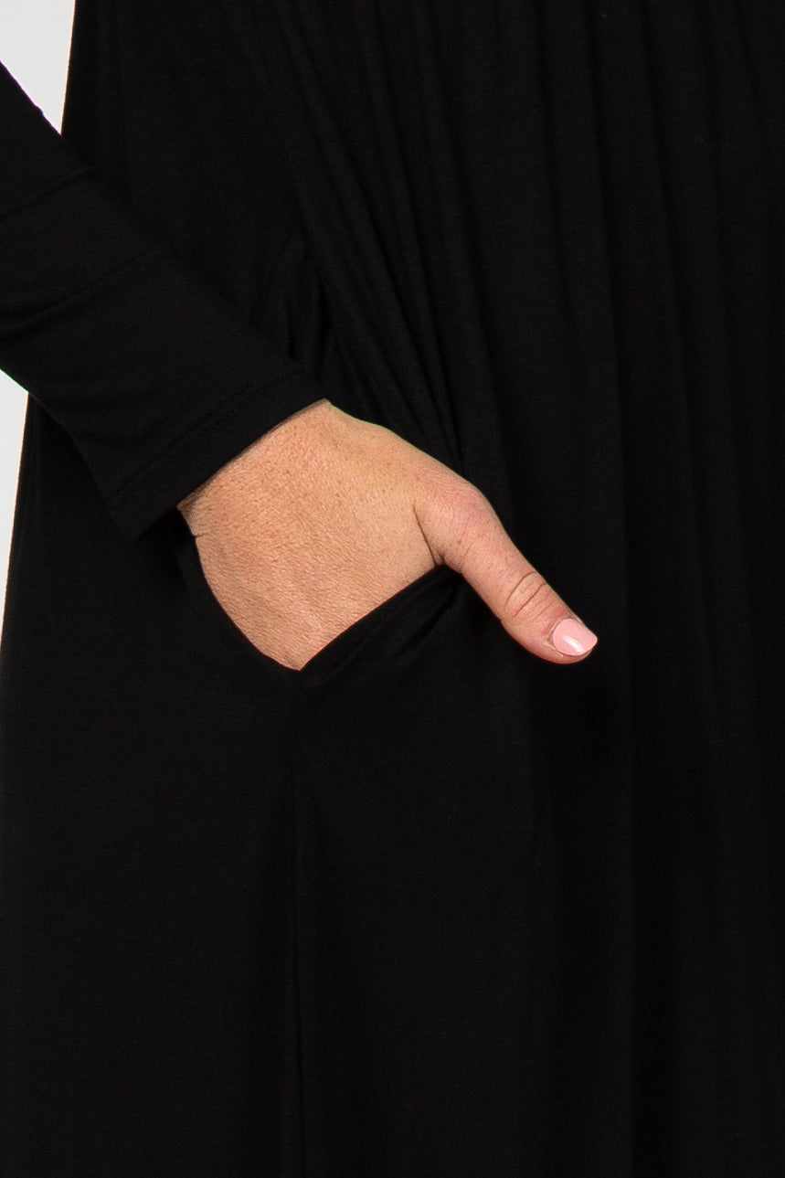 Black Long Sleeve Maxi Dress