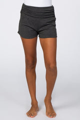 Charcoal Ruched Side Lounge Shorts