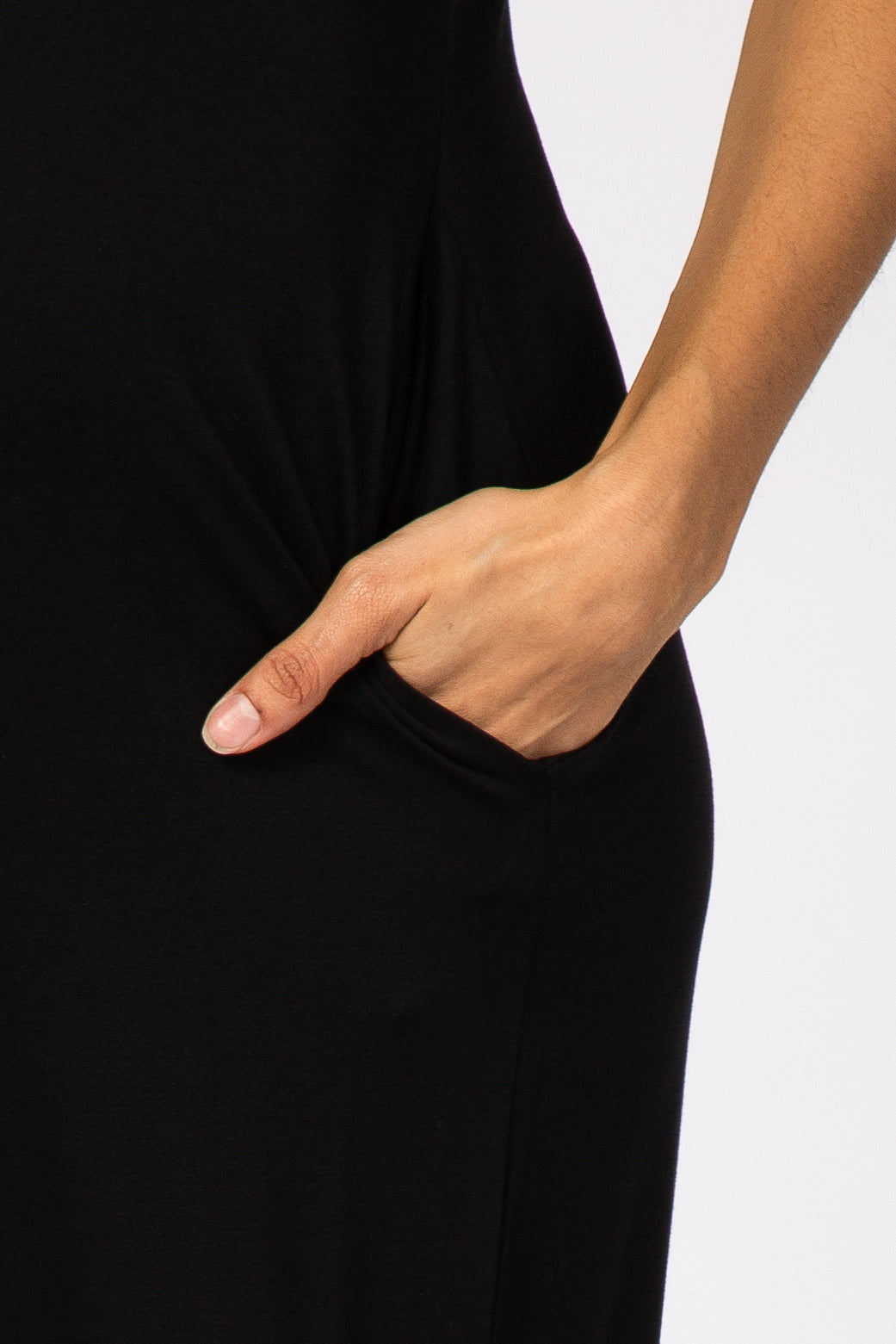 Black Short Sleeve Wide Leg Maternity Jumpsuit