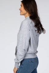 Heather Grey Basic Hooded Sweatshirt