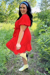 Red Smocked Dress