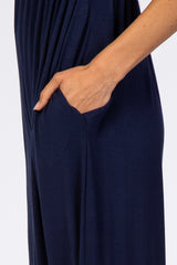 Navy Sleeveless Wide Leg Jumpsuit