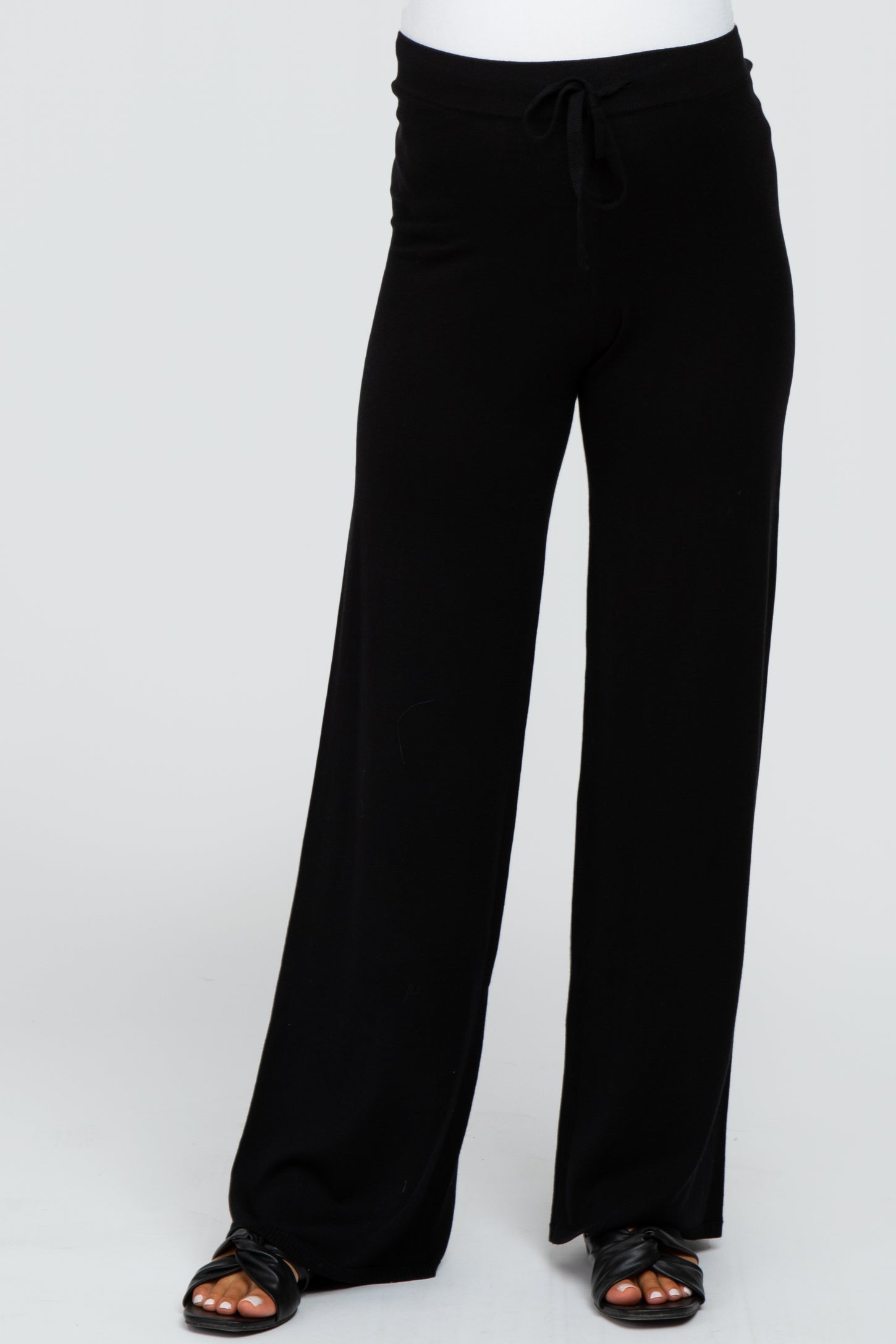 Black Sweater Knit Maternity Pants