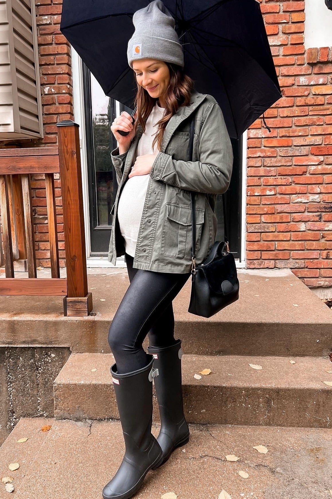 Grey Boat Neck Bubble Sleeve Maternity Sweater